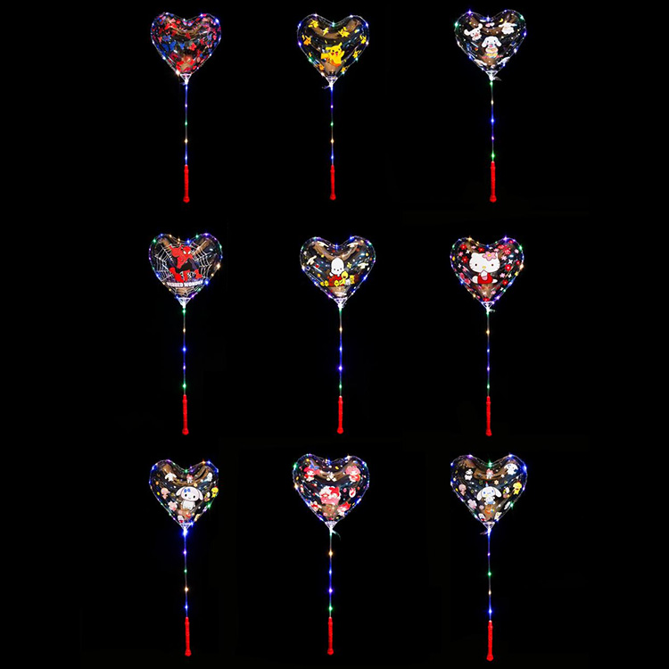 Бобо балони со печатење во облик на срце