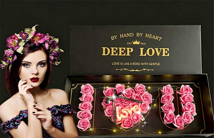 Soap Rose Heads Flower Boxes Soap Rose Heads Flower Boxes