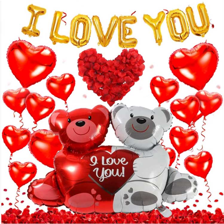 Балони со фолија за Денот на вљубените